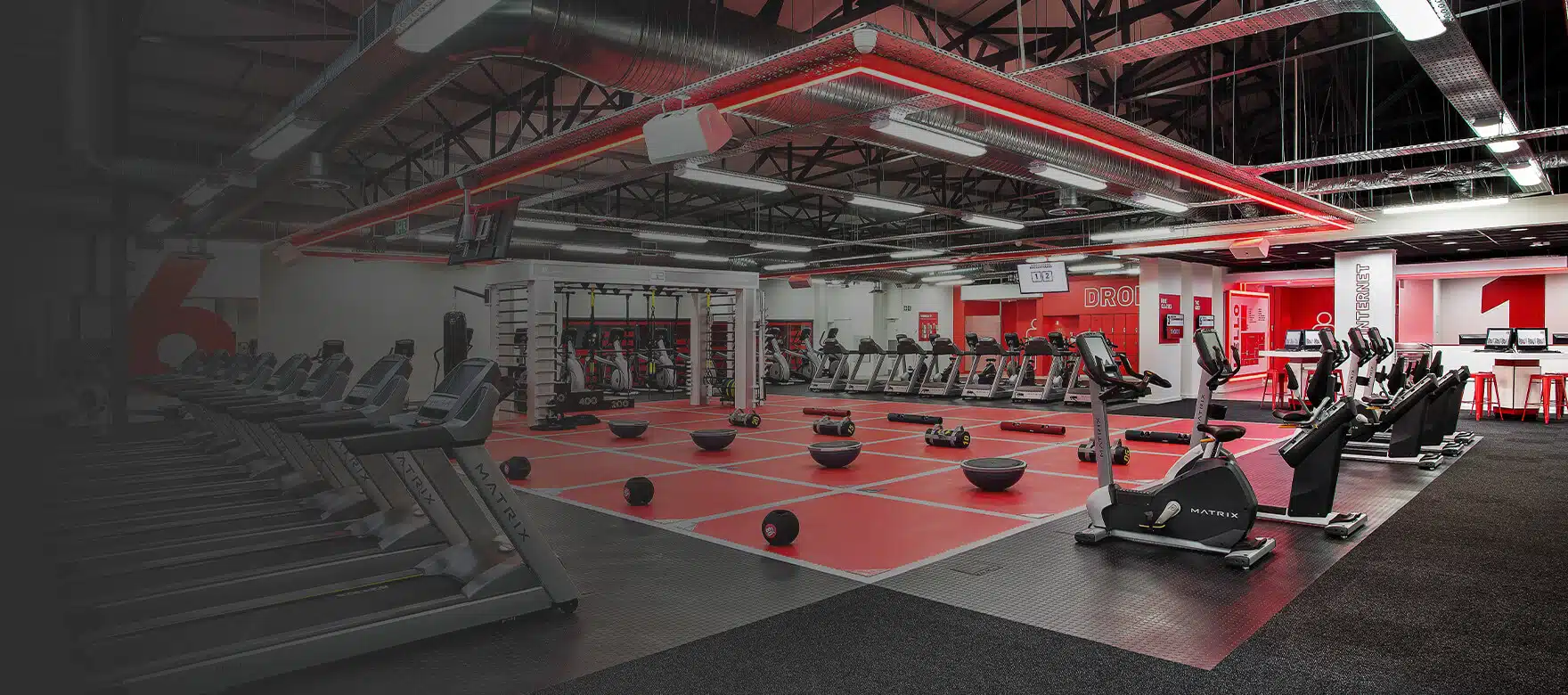 A view of the gym floor at Virgin Active Parklands gym.