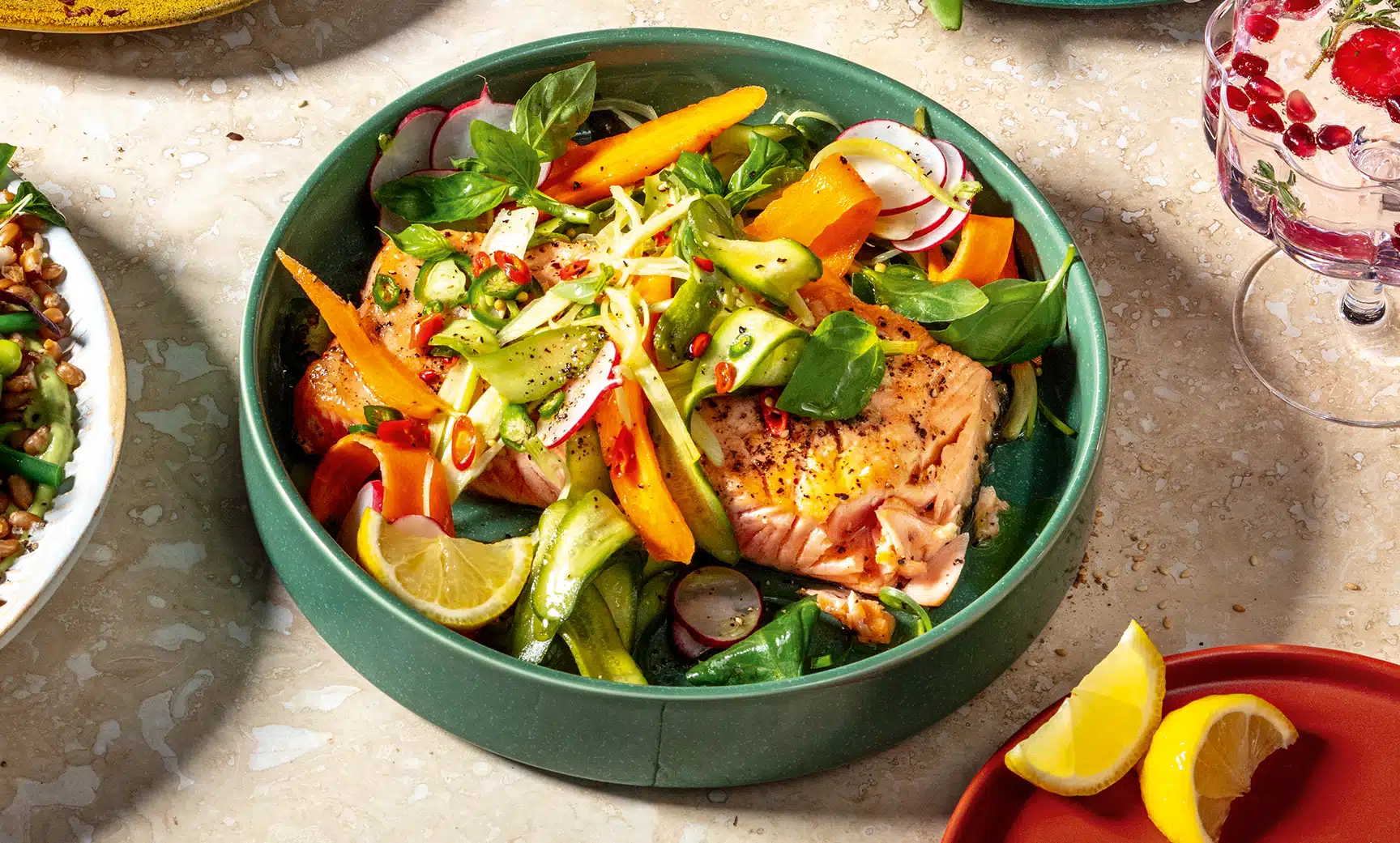 Quick &#038; Healthy Recipe: Lemony Salmon Fillet With Pickled Veg Salad