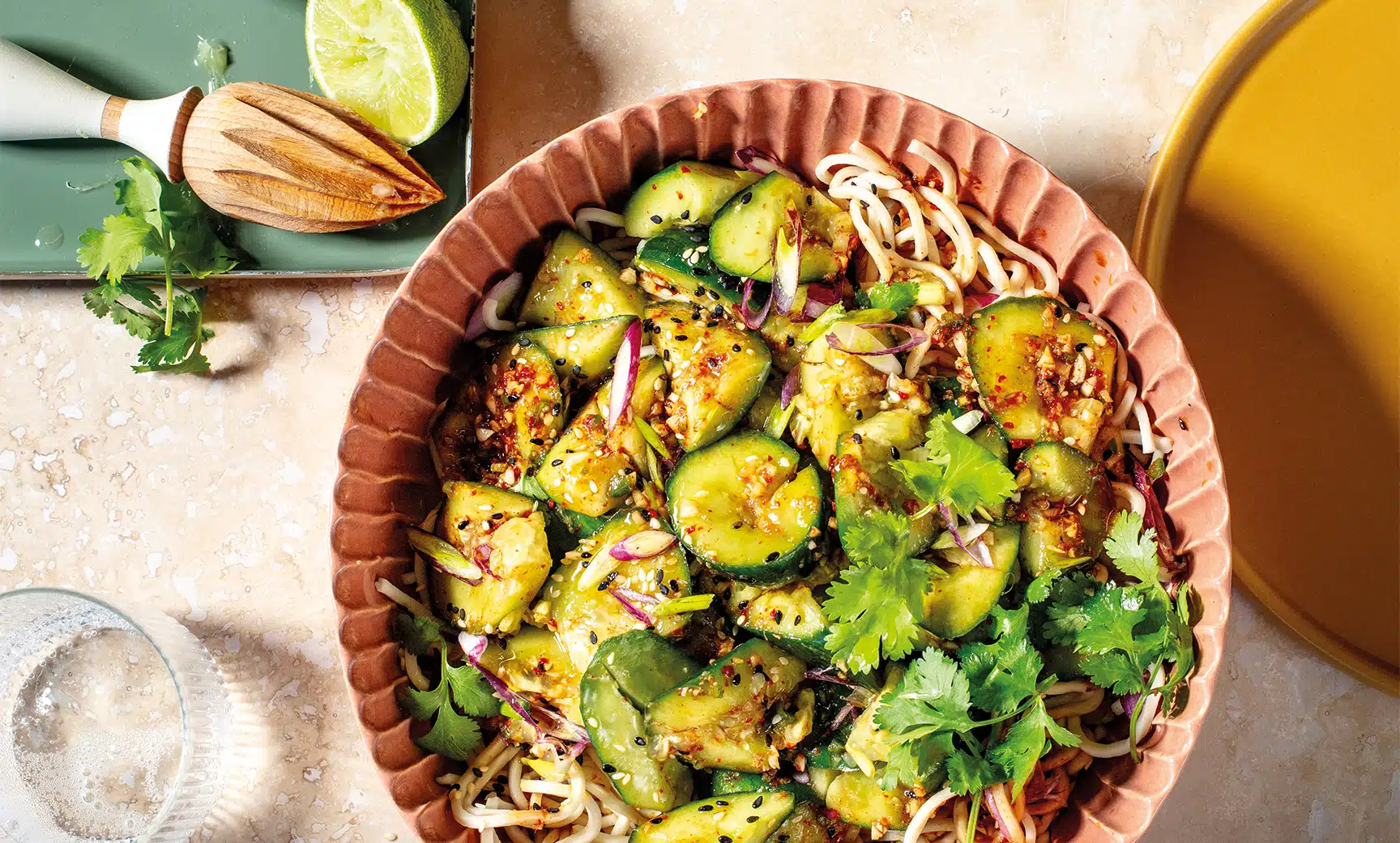 Healthy Recipe: Smashed cucumber noodle bowl